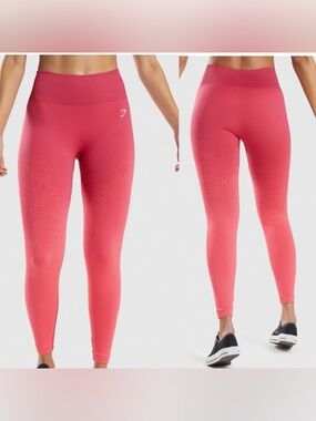GYMSHARK Pink Adapt Ombré Leggings size large
